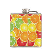 Muster mit Zitrusfrüchten Flachmann (Rückseite)