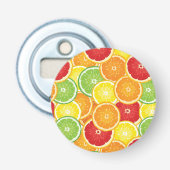 Muster mit Zitrusfrüchten Flaschenöffner (Vorderseite)