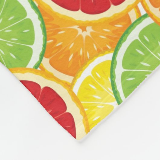 Muster mit Zitrusfrüchten Fleecedecke (Ecke)