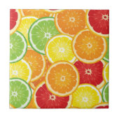 Muster mit Zitrusfrüchten Fliese (Vorderseite)
