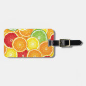 Muster mit Zitrusfrüchten Gepäckanhänger (Vorderseite horizontal)