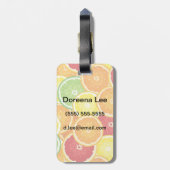 Muster mit Zitrusfrüchten Gepäckanhänger (Rückseite vertikal)