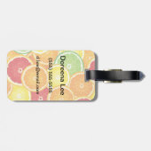 Muster mit Zitrusfrüchten Gepäckanhänger (Rückseite horizontal)