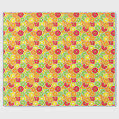 Muster mit Zitrusfrüchten Geschenkpapier (Flach)