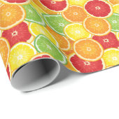 Muster mit Zitrusfrüchten Geschenkpapier (Rolleneckpunkt)