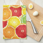 Muster mit Zitrusfrüchten Geschirrtuch (Viertel Falte)