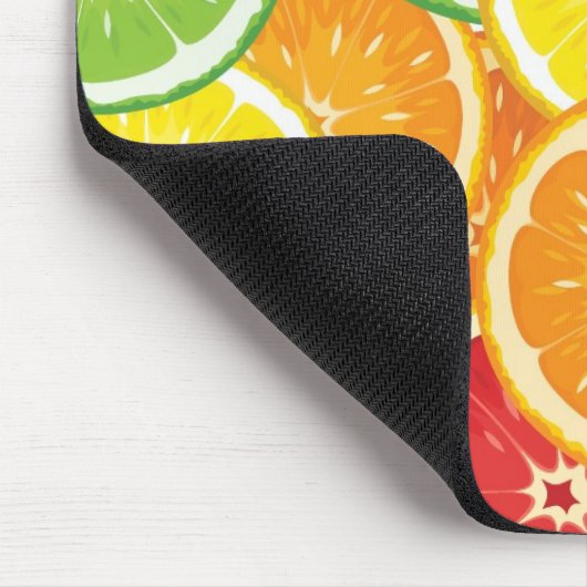 Muster mit Zitrusfrüchten Mousepad (Ecke)