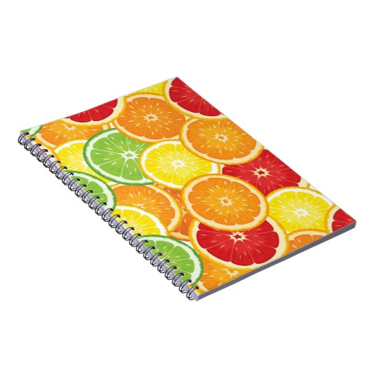 Muster mit Zitrusfrüchten Notizblock (Rechte Seite)