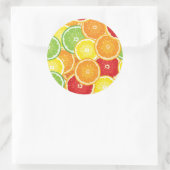 Muster mit Zitrusfrüchten Runder Aufkleber (Tasche)