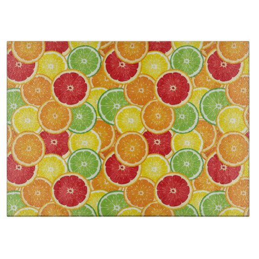 Muster mit Zitrusfrüchten Schneidebrett (Vorderseite)