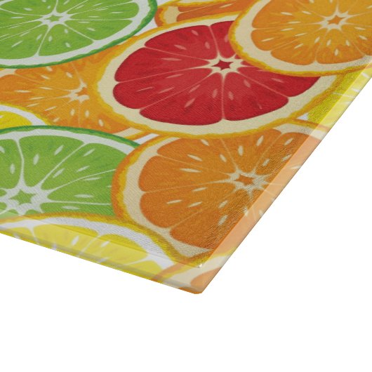Muster mit Zitrusfrüchten Schneidebrett (Ecke)