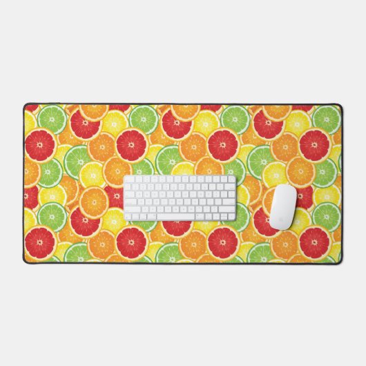 Muster mit Zitrusfrüchten Schreibtischunterlage (Tastatur & Maus)