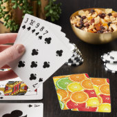 Muster mit Zitrusfrüchten Spielkarten (In Situ)