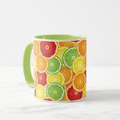 Muster mit Zitrusfrüchten Tasse (Vorderseite Links)