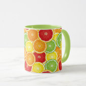 Muster mit Zitrusfrüchten Tasse (VorderseiteRechts)