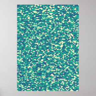 Muster mit zufällig gefärbten Diamanten Generative Poster