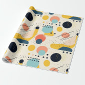 Muster Mitte des Jahrhunderts. Abstrakte Formen Geschenkpapier (Ungerollt)