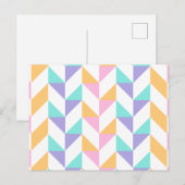 Muster Modern farbenfroh - Modefeder geometrisch Postkarte (Vorne/Hinten)