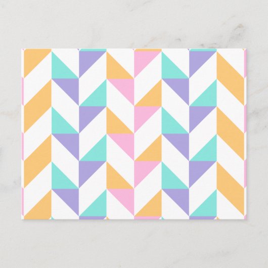 Muster Modern farbenfroh - Modefeder geometrisch Postkarte (Vorderseite)