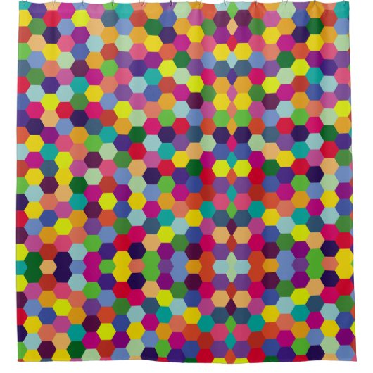 Muster Modern farbenfroh - Modefeder-Hipster Duschvorhang (Vorderseite)