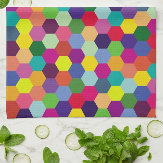 Muster Modern farbenfroh - Modefeder-Hipster Geschirrtuch (Gefaltet)