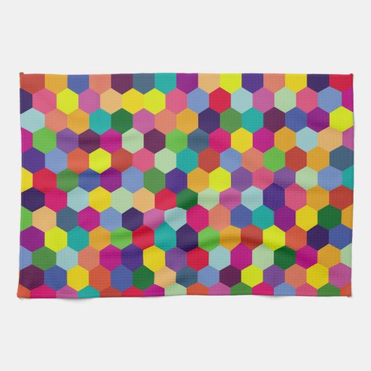 Muster Modern farbenfroh - Modefeder-Hipster Geschirrtuch (Horizontal)