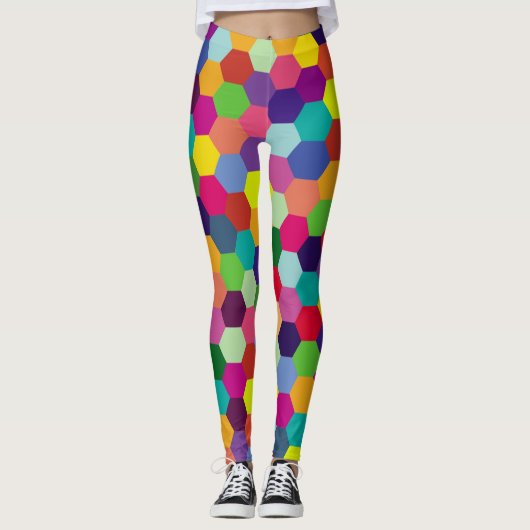Muster Modern farbenfroh - Modefeder-Hipster Leggings (Vorderseite)