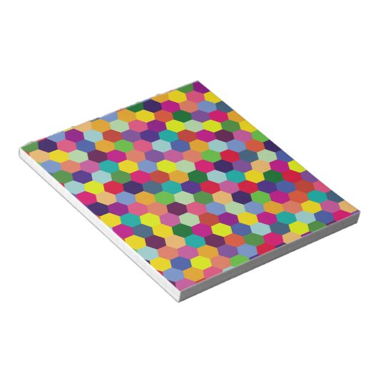 Muster Modern farbenfroh - Modefeder-Hipster Notizblock (angewinkelt)