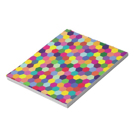 Muster Modern farbenfroh - Modefeder-Hipster Notizblock (Rotiert)