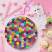 Muster Modern farbenfroh - Modefeder-Hipster Pappteller (Party)