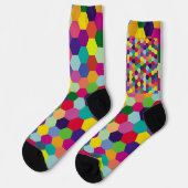 Muster Modern farbenfroh - Modefeder-Hipster Socken (Linkes Detail)