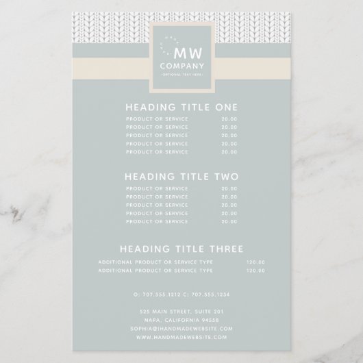 Muster Moderne Berufliche Handarbeit Flyer (Vorne)