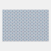 Muster Moderne Geometrie, einfach blau weiß Geschenkpapier Set (Vorderseite)