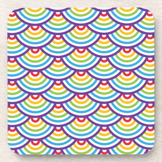 Muster Moderne, stilvolle Geometrie Vintag Getränkeuntersetzer (Vorderseite)
