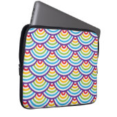 Muster Moderne, stilvolle Geometrie Vintag Laptopschutzhülle (Vorne Rechts)
