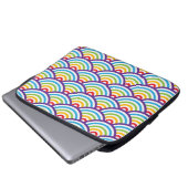 Muster Moderne, stilvolle Geometrie Vintag Laptopschutzhülle (Vorne Knopf)