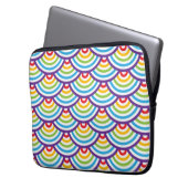 Muster Moderne, stilvolle Geometrie Vintag Laptopschutzhülle (Vorderseite Links)