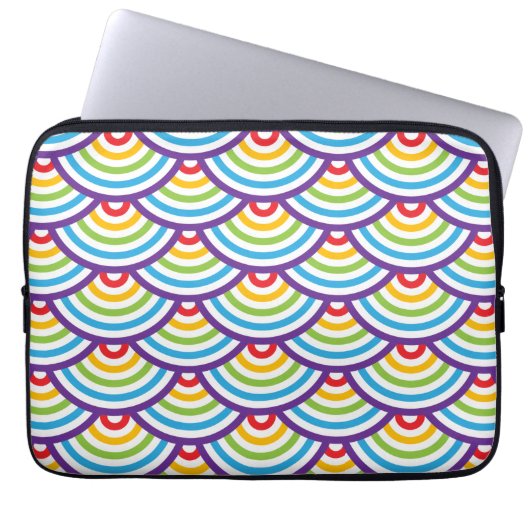 Muster Moderne, stilvolle Geometrie Vintag Laptopschutzhülle (Vorderseite)