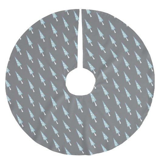 Muster moderner geometrischer Baumen Polyester Weihnachtsbaumdecke (Vorderseite)