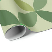Muster moderner geometrischer grüner Kreise Mitte  Geschenkpapier (Rolleneckpunkt)