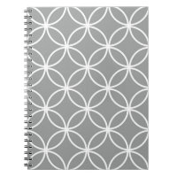 Muster moderner geometrischer Kreise in Grau und W