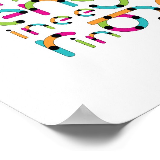 Muster moderner technischer Typografie Poster (Ecke)