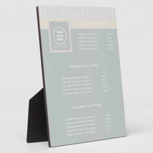 Muster Modernes Berufliches Logo Fotoplatte (Seite)