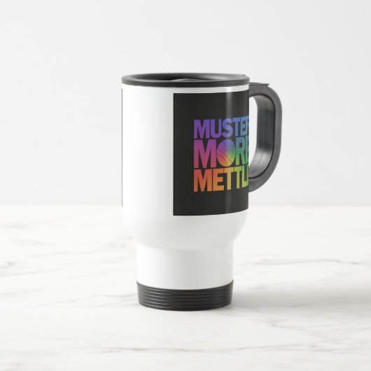 "Muster More Mettle" Reisecoffee Mug Reisebecher (VorderseiteRechts)