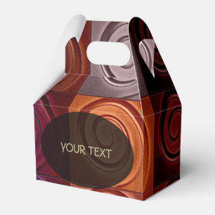 Muster - Mosaikspiralen + Ihr Text Geschenkschachtel