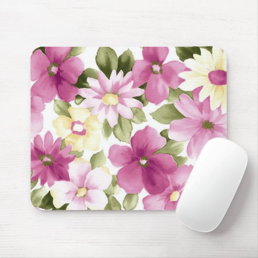 Muster Mousepad in Rosa und Gelb (Mit Mouse)