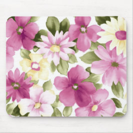 Muster Mousepad in Rosa und Gelb