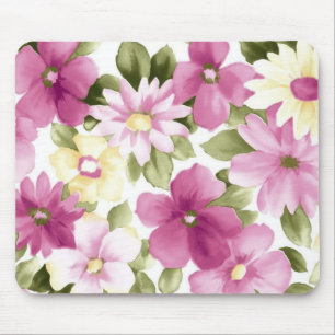 Muster Mousepad in Rosa und Gelb