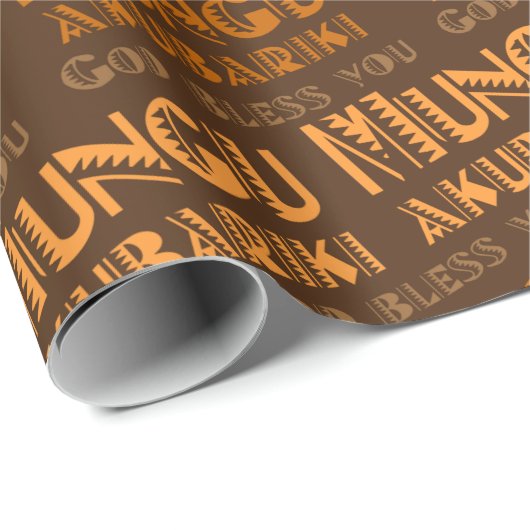 Muster Mungu Akubariki, Gott segne dich in Swahili Geschenkpapier (Rolleneckpunkt)