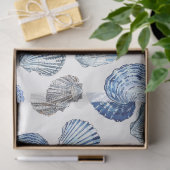 Muster-Muscheln für blaue Clam Seidenpapier (Geschenk)